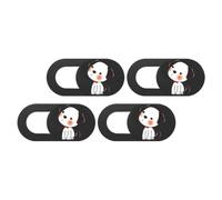 MUCKLILY 4pcs Mini Size Dog-shaped Webcam Cover Slide Privacy Protection Cover for Home and Tablet, Safe and Convenient Abs Plastic Security