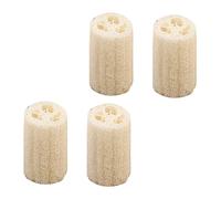 MUCKLILY 4Pcs Natural Loofah Bath Scrubber Exfoliating Body Brush for Deep Cleaning Massage Safe Soft Bathing Tool for Skin Care