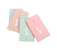 MUCKLILY 4pcs Notepad Cards Vocabulary Cards Portable Notepads Paper Material Assorted Colorful DIY Projects Making Flashcards for House and Reading Books Suitable for School Random Color