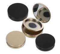 MUCKLILY 4pcs Refillable Powder Compact Case Set with Mirror, 59mm Double-layer Empty Makeup Palette for Loose Powder, Highlighter, Concealer - Portable Travel Cosmetic Container in Matte