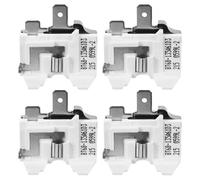 MUCKLILY 4pcs Refrigerator Compressor Relay and Thermal Overload Protector Starter Kit 1/ Universal Fridge Parts for Household Freezer and Cooling Units
