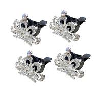 MUCKLILY 4pcs Rhinestone Crown Shape Car Perfume Clip Sparkling Aromatherapy Diffuser Elegant Air Vent Ornament Stylish Car Accessories for Women present for Birthdays Festivals
