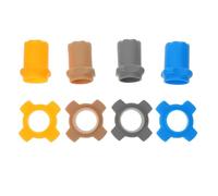 MUCKLILY 4sets Wireless Microphone Protective Case Roll Silicone Sleeve Shockproof Cover for Ktv Karaoke Condenser Mic Accessories