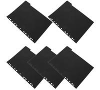 MUCKLILY 5 Sheets Dividers for Binder Index Dividers A4 Size Black Paper Material Practical Quick Reference for Notebooks and Books Suitable for Families and Friends