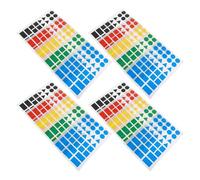 MUCKLILY 50 Sheets Color Coding Stickers Self-Adhesive Organizing Labels Paper Fancy Decorative Round Square Triangle Rectangle Shapes Efficient Sorting Versatile Classroom Use for Teachers