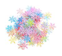 MUCKLILY 5000pcs Iridescent Snowflake Decorations for Christmas Table Mini Snowflakes Confetti Glitter Sequins for Party Wedding Crafts Winter Holiday Decor