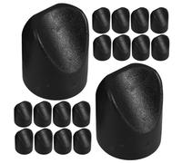 MUCKLILY 50Pcs Black Folding Chair Leg Caps V-Shaped Stability Plugs 7/8 Inch Inner Diameter Plastic End Protectors for Metal and Padded Chairs Non-Marring Feet Covers