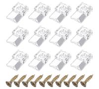 MUCKLILY 50pcs Metal Glass Clamp Mirror Mounting Clips with 4x16mm Self-Tapping Screws Glass Fixing Clamps Set for Frameless Mirror Wall Hanging in Home Improvement
