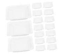 MUCKLILY 50Pcs Plastic Weigh Boats for Accurate Measuring of Powders and Liquids Small Weighing Trays for Laboratory and Home Use Easy to Clean Sample Weighing Dishes