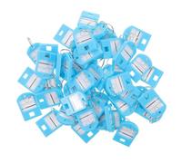 MUCKLILY 50pcs Portable Key Labels Plastic and Iron Multi-Function Organizing Keys Compact Tags for Office and Travel Use