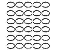 MUCKLILY 50pcs Silicone Graduation W racelets for Class of 2026 Comfortable and Stretchy Graduation Wristbands in Black for Middle School Grad Party and Parties