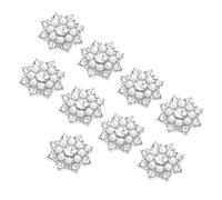 MUCKLILY 50pcs Snowflake Diy Accessories Set Silver Rhinestone Pearls, Creative Decorative Charms for Hair Clips, Bag Chains, and Ear Drops, for Crafting and Fashion Diy