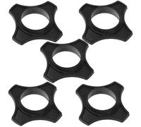 MUCKLILY 5pcs Black Microphone Anti Fall Rings Anti Roll Ring for Handheld Cordless Mic Accessories Protective Grip for Karaoke and Live Performance