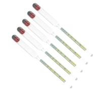 MUCKLILY 5pcs Glass Alcohol Wine Hydrometer Accurate Spirit Tester for Distilling Brewing Portable Transparent Measuring Tool