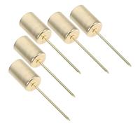 MUCKLILY 5pcs Golden Iron Candle Holders with Spike Insert Sturdy Candle Cups for Christmas Decoration and Decorative Dining Table Use