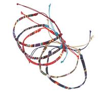 MUCKLILY 5Pcs Hand Woven Braided Bracelets for Men Women Adjustable Friendship String Bracelet Lightweight Wrist Anklet Chains for Casual Formal Occasions