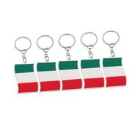 MUCKLILY 5pcs Italy Flag Keychain PVC Cartoon Style Pendant for Backpack Handbag Charm Multifunctional Italian Style Accessories for Men and National Celebration Souvenirs and Options