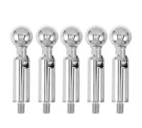 MUCKLILY 5pcs Metal Ball Head Adapter for Microphone Boom Arm with 17.4mm 1/4" Connector, 360 Degree Rotation for Enhanced Recording Quality and Optimal Flexibility in Streaming Sessions