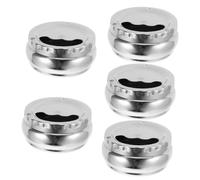 MUCKLILY 5pcs Portable Automatic Smokeless Ashtray Lid Ash Holder for Cars Restaurants Homes Design Easy to Use Prevents Ash from Flying
