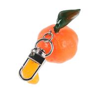 MUCKLILY 5pcs Realistic Orange Segment Keychains Citrus Fruit Charm Bag Charms Mini Keyring Set for Women Party Favors Car Keys Backpack Accessories