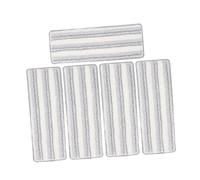 MUCKLILY 5pcs Reusable Microfiber Mop Pads Self-adhesive Replacement Refills for Tile Floors Quick Dry High Absorbency Cleaning Cloths for Wet Dry Household Use