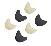 MUCKLILY 6 Pair Adjustable High-Heeled Shoe Tip Pads Forefoot Protective Cushions for Women Anti-Chafe Elastic Toe Plugs Ball of Foot Black Beige