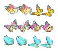 MUCKLILY 6 Pairs Butterfly Magnetic Window Screen Decals Anti-Collision Decorative Stickers for Bedroom Door Curtains and Window Nets Removable for Bird Strike Prevention and Festival