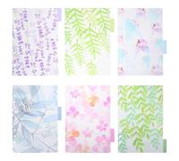 MUCKLILY 6 Sheets Loose-Leaf Page Markers Punched Binder Dividers with Quick Reference and Document Separating Function Green Pp Material for Time Planning and Note-Taking in Diaries