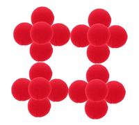 MUCKLILY 60pcs Red Sponge Clown Noses for Adults and Reusable Soft Safe Nose Costume Props for Halloween Christmas Carnival Party Decorations