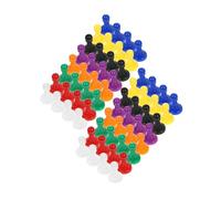 MUCKLILY 64pcs Tournament Chess Pieces Set, Plastic Board Game Pawns in Assorted Colours, Versatile and Easy to Learn, for Party Settings and Board Games