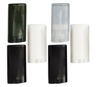 MUCKLILY 6pcs 15g Lipstick and Lip Gloss Containers Diy Empty Lip Balm Tubes Caps Oval Flat Tube Cosmetic Storage for Travel and Personal Use Random Color