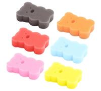 MUCKLILY 6Pcs Bath Sponge Exfoliating Scrubber for Newborns Soft Body Cleaning Bath Supplies Cartoon Bear Design for Gentle Bathing