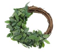 MUCKLILY 6pcs Decorative Leaf Napkin Rings Leaf Napkin Holders Rattan and Silk Cloth Green Portable Lightweight for Formal Events and Bouquet Decoration
