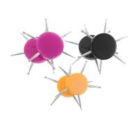 MUCKLILY 6Pcs Dot Drill Pen Set for Nail Art and Ceramics - Acrylic Handle Dotting Tools for DIY Crafts, Pottery, Clay Modeling - Black, Yellow, Purple Pens for Salon and Festival