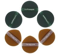 MUCKLILY 6pcs Dual-sided Soft Makeup Powder Puff for Face and Body Washable Cosmetic Sponges for Loose and Pressed Foundation Concealer Dry and Wet Use Non-absorbent Skin-friendly