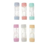 MUCKLILY 6pcs Portable Contact Lens Case Box with Dual Bottle Structure, Plastic Material, Unique Design to Maintain Original Shape and Improve Cleanliness, for Travel and Business Trips