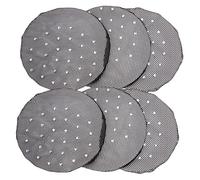 MUCKLILY 6Pcs Rhinestone Hairnets for Buns Elastic Bun Covers Hair Wraps for Women Professional Hair Styling Tools Suitable for Ballet Nurses Waitresses Black