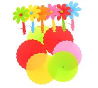 MUCKLILY 6pcs Silicone Cup Lids Flower Design Reusable Drink Covers Leak Protection Sealed Silicone Mug Covers for Cups Tumblers in Orange Green Pink Yellow Blue Red
