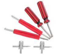 MUCKLILY 6pcs Tire Valve Stem Core Removal and Installation Tool Set with Single and Double-Head Wrenches for Car, Motorcycle, and Bicycle Tire Repair