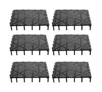 MUCKLILY 6pcs Wear-resistant Plastic Aquarium Filter Plate with Multi-hole Design and Strong Support Black Aquarium Divider for Fish Tank Bottom Mud Filtration