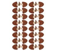 MUCKLILY 8 Pairs Bull Horn Toggle Buttons for Coat and Winter Sweater, Pu Leather with Cotton Thread, No Snags, Replacement Buttons for Blazer Jacket, DIY Sewing Accessories for Clothing