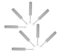 MUCKLILY 8pcs Quiet Closer Damper Buffers Trash Can Lid Soft-close Replacement Piston, Nickel-plated Iron, 55~59n, Silver, Silent Operation, for Kitchen Trash Can Lids, Home and Workplace