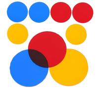 MUCKLILY 9pcs Educational Filter Boards Yellow Overlays for Dyslexia Photography Filters Kit