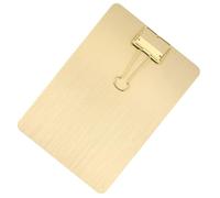 MUCKLILY A5 Paper Clipboard A5 Clipboard 8.3x11.7in Stainless Steel Ergonomic Shape Practical to Use Office Home Note Pad Holder