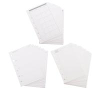 MUCKLILY A7 Planner Inserts Refill Paper Set with Daily, Weekly, and Monthly Pages, Compatible with 6 Ring Binders, White Paper on The Go Organization and Planning in Journals