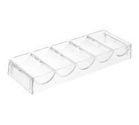 MUCKLILY Acrylic Poker Chip Organizer Tray with Five Grid Large Capacity