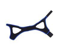 MUCKLILY Adjustable Anti-Snore Jaw Strap Chinstrap for Sleep Breathable Neoprene Triangle Device in Black and Blue Soft Support for Mouth Breathers Aid