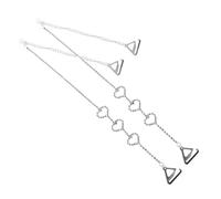 MUCKLILY Adjustable Rhinestone Heart Straps Non-slip Elastic Replacement for Women S Dresses and Tops Removable Invisible Shoulder Straps with Supportive Comfort Versatile Fashion Accessory