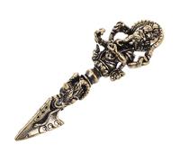 MUCKLILY Antique Dorje Vajra Pestle Necklace Four Strands Tibetan Religious Ornament with Vintage Craftsmanship for Cultural Protection and Spiritual Essence