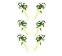MUCKLILY Artificial Shamrock Leaf Faux Greenery Stems 6pcs Set, Realistic Clover Leaves for Home Table Decoration, Farmhouse Floral Arrangement Diy, Indoor St Patrick’s Day Accent